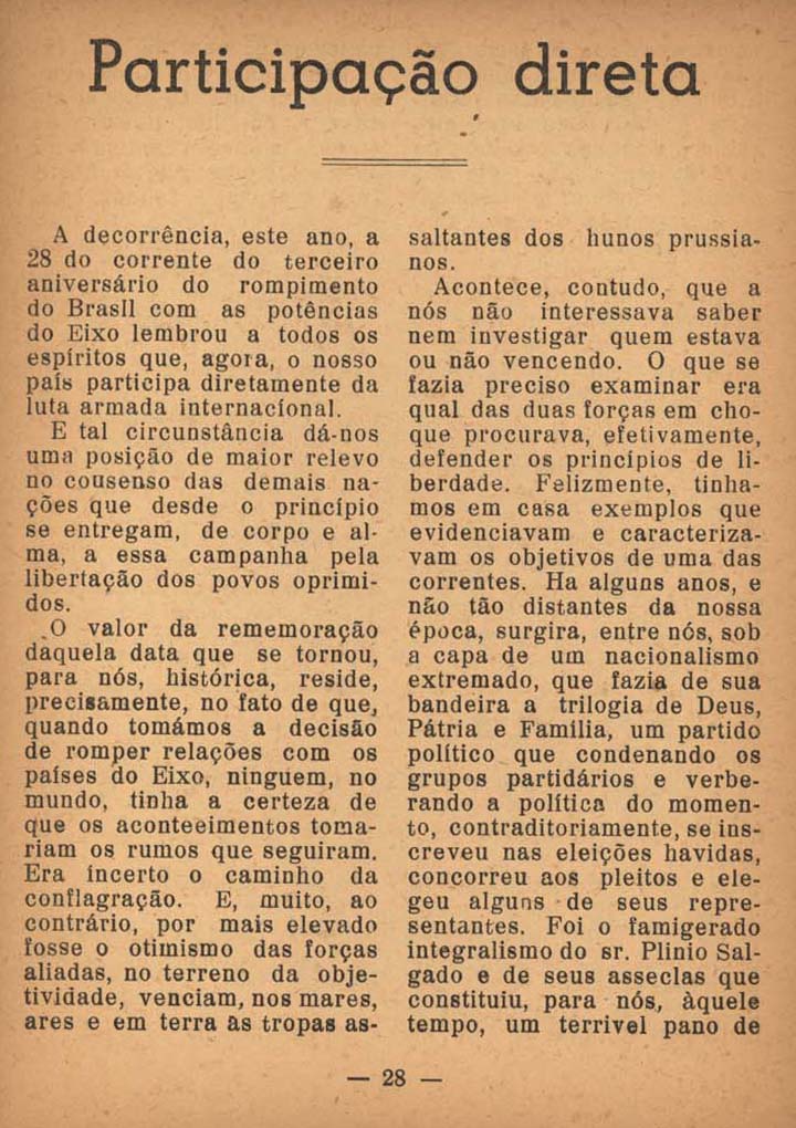 PARTICIPAÇÃO direta. O Mês, Fortaleza, p. 28-29, jan. 1945.
