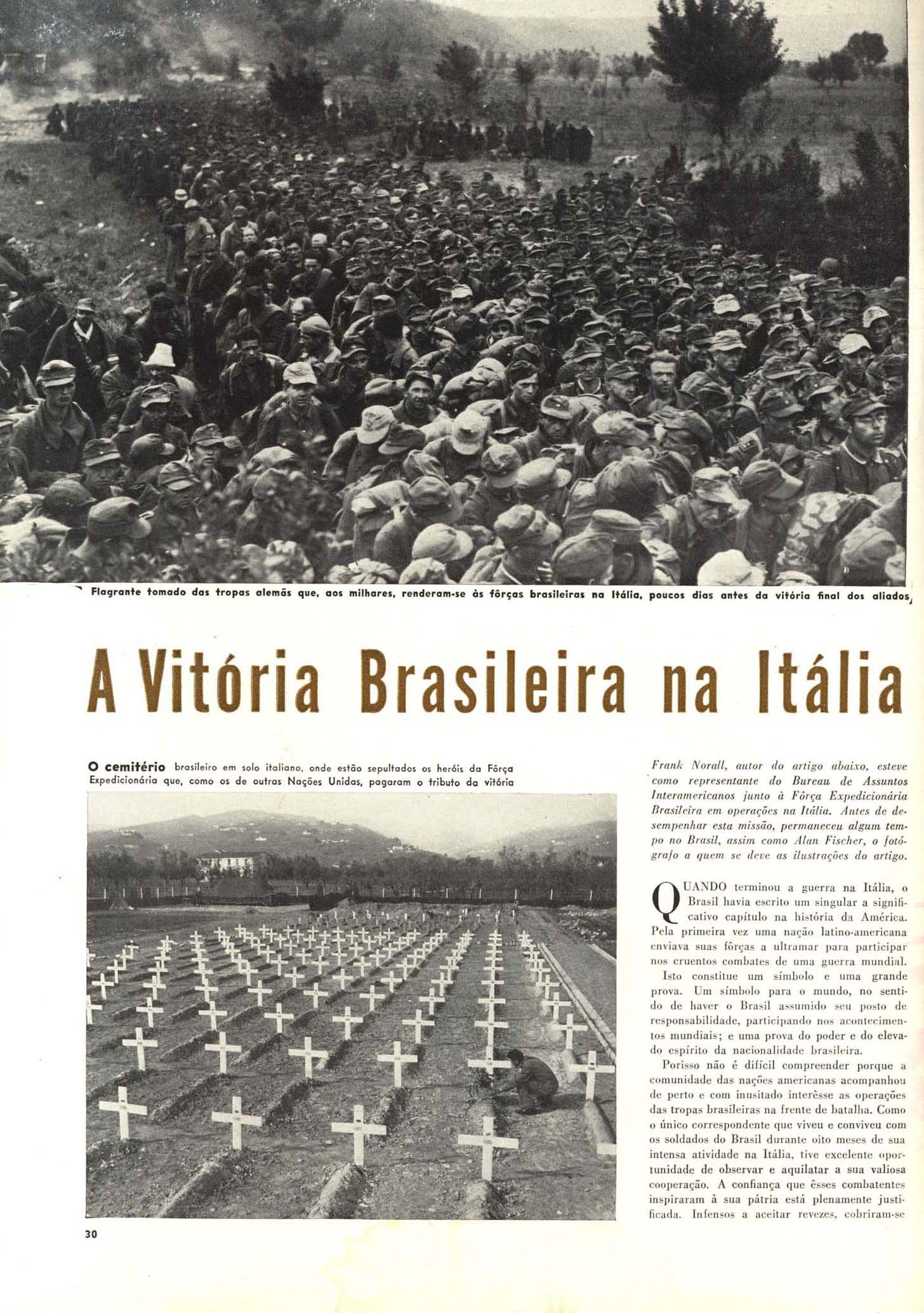 A VITÓRIA brasileira na Itália. Em Guarda, Washington, ano 4, n. 8, p. 30-31, [194-?].