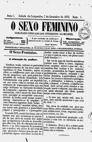 <i>O Sexo Feminino</i> (n. 1 de 1873)