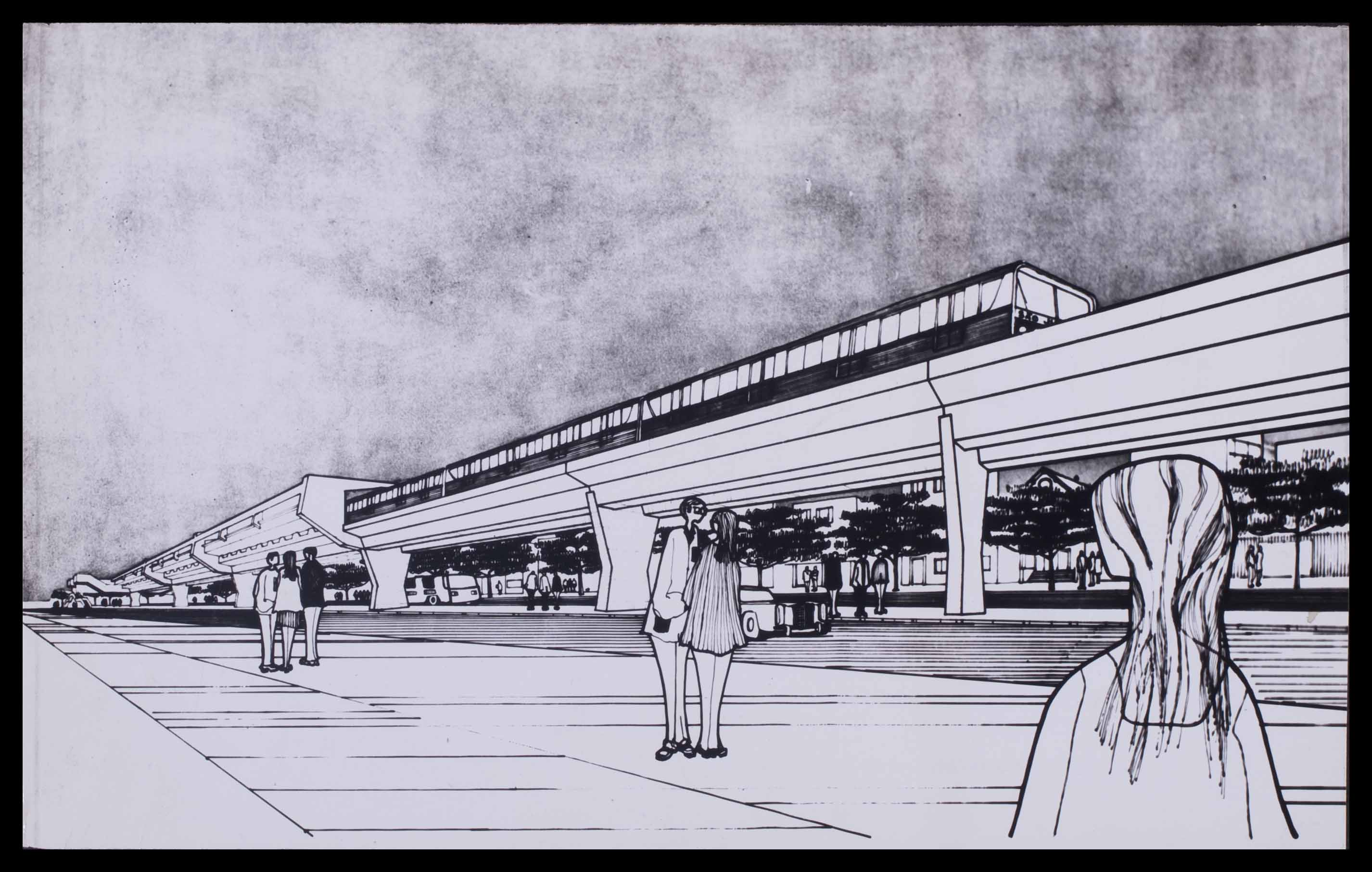 O trecho 1 do metrô será elevado – ou aéreo – utilizando os canteiros da avenida Cruzeiro do Sul.<br />DN, 1/7/1969.