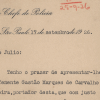 Carta do Chefe de Polícia Roberto ao Deputado Federal Júlio Prestes. São Paulo, 1926. APESP. 101.SG10.1.4.20.
