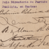 Abaixo-assinado do Diretório do Partido Republicano Paulista de Santos ao Presidente do Estado Júlio Prestes, Santos, 1929. APESP.