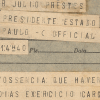 Telegrama do Presidente do Estado do Rio Grande do Sul, Getúlio Vargas, ao Presidente do Estado de São Paulo, Júlio Prestes. Porto Alegre, 1930. APESP. 101.SG9.1.350.8