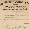 Carta do Comitê Pró Júlio Prestes, de Passo Fundo ao Presidente do Estado de São Paulo, Júlio Prestes. Passo Fundo, 1929. APESP. 101. SG7.1.29.36