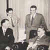 Fotografia de Diários Associados, com Júlio Prestes e convidados em seu aniversário na casa da filha Marialice. São Paulo, 1945. Coleção Diários Associados. APESP
