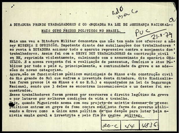 Ficha de Terezinha de Godoy Zerbine – DOPS/Paraná – 50-Z-71-1210